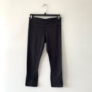 Lululemon Solid Black Wunder Under Crop Leggings 4